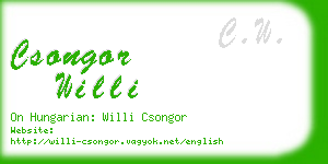 csongor willi business card